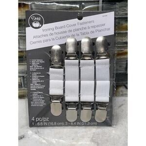 Dritz Ironing Board Cover Fasteners 4 Count Model 82466 White 1 Package New NIP